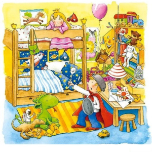 Puzzle vícevrstvé - Můj den, 4 vrstvy, 46ks (Goki)