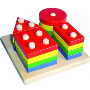 Skládačka - Základní tvary na desce (Woto)