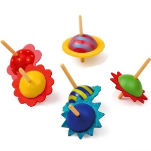 Drobné hračky - Káča dřevěná, Květina, 1ks (Legler)