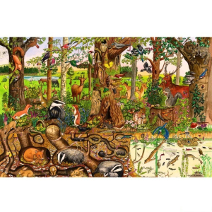 Puzzle dřevěné - Maxi, Život v lese, 24ks (Bigjigs)