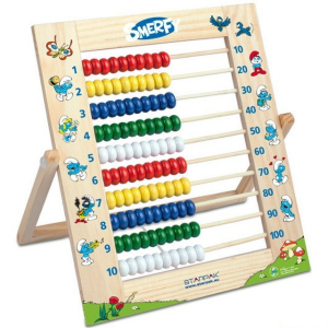 Počítadlo - Dřevěné se stojánkem, Šmoulové (Starpak)