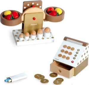 Prodejna - Dřevěná váha s pokladnou (Janod)