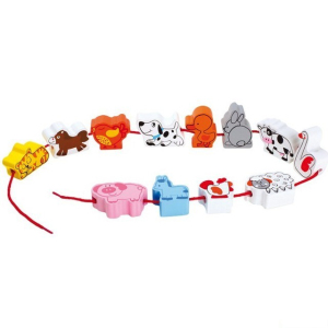 Navlékání tvarů - Zvířata na selském dvoře (Legler)