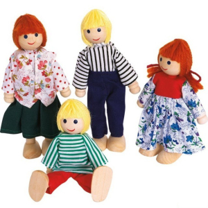 Panenky do domečku - Rodinka 4 osoby (Bino)