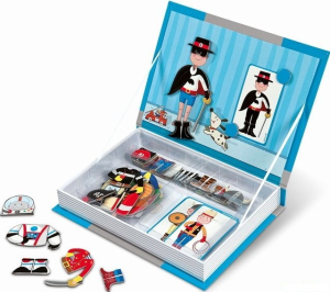 Puzzle magnetické - Kniha, Oblékání chlapci (Janod)