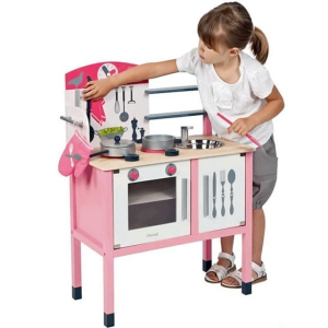 Kuchyň - Dětská kuchyňka dřevěná růžová (Janod)