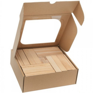 Kostky - Stavebnice přírodní, 128ks