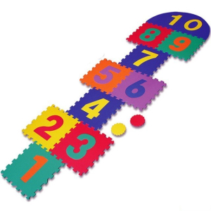 Puzzle pěnové - 30x30cm, 12ks, Skákací panák (HM Studio)