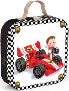 Puzzle z kartónu - Gabin a formule 1, 43 dílků (Janod)