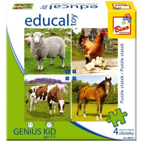 Didaktická hra - Educal Toy, Puzzle farma (Bino)