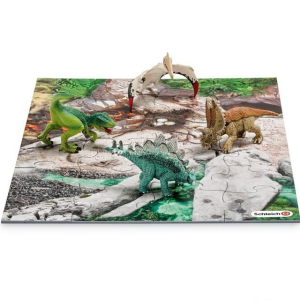 Schleich - Dinosaurus set, Mini 4 dinosauři + puzzle (set 2)