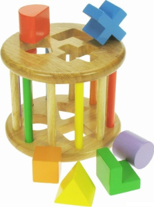Vhazovačka - Dřevěný vkládací válec (Bigjigs)