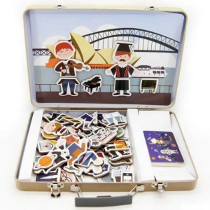 Puzzle magnetické - Kufřík, Povolání (Legler)