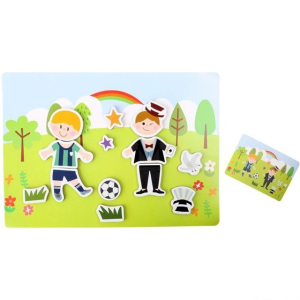 Puzzle magnetické - Kufřík, Povolání (Legler)
