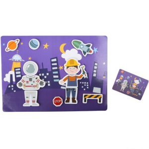 Puzzle magnetické - Kufřík, Povolání (Legler)