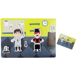 Puzzle magnetické - Kufřík, Povolání (Legler)