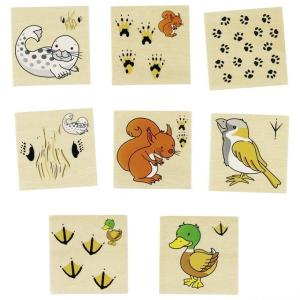 Pexeso - Didaktické, Zvířecí stopy, 32ks (Goki)