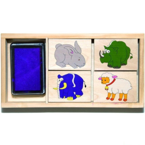 Razítka dřevěná - Zvířátka velké (Woody)