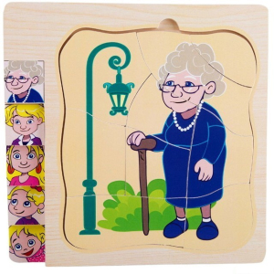 Puzzle výukové - Vývoj člověka, Žena, 26ks (Small foot)