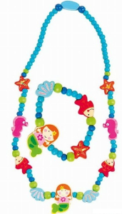 Dřevěná bižuterie - Sada, Mořská panna (Woody)