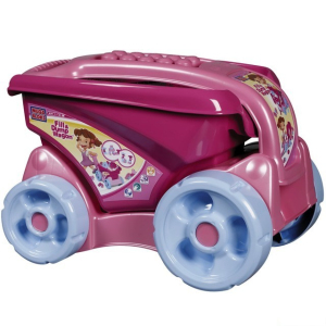 Mega Bloks - Vozík s maxi koskami (růžový), 20ks