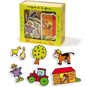 Magnetky - Farma dřevěné, 20ks (Vilac)