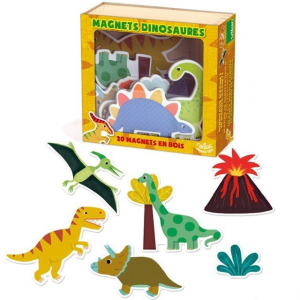 Magnetky - Dinosauři dřevěné, 20ks (Vilac)