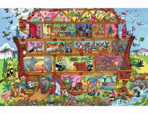 Puzzle dřevěné - Maxi, Noemova archa, 24ks (Bigjigs)