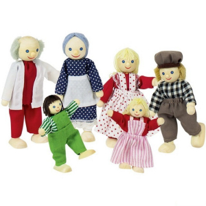 Panenky do domečku - Rodinka, 6ks (Goki)