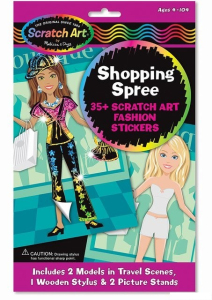 Samolepky - Škrabací, Panenky na nákupech (M&D)