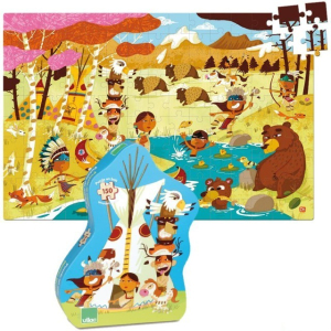 Puzzle dřevěné - Indiáni, 150ks (Vilac)