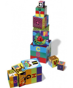 Pyramida z kartónu - Písmena, 10 kostek (M&D)