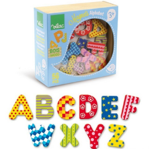 Magnetky - Abeceda dřevěné, 56ks (Vilac)