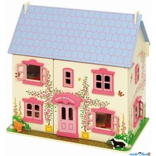 Domeček pro panenky - Růžový s vybavením (Bigjigs)