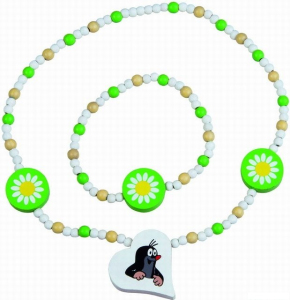 Dřevěná bižuterie - Sada, Krtek a heřmánek (Detoa)