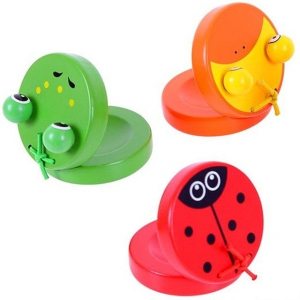 Hudba - Kastaněta dřevěná, Zvířátka, 1ks (Bigjigs)