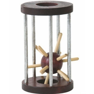 Hlavolam dřevěný - Ježek v kleci (Woody)