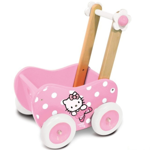 Kočárek pro panenky - Hello Kitty dřevěný (Vilac)