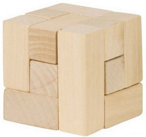 Hlavolam dřevěný - Kostka 3D (Goki)