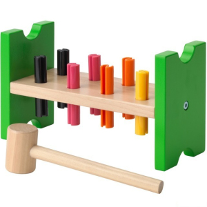 Zatloukačka - Dřevěná MULA, 8 kolíků (Ikea)