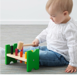 Zatloukačka - Dřevěná MULA, 8 kolíků (Ikea)