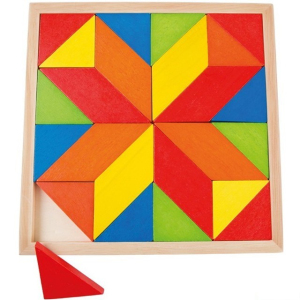 Mozaika - Dřevěná na desce, Hvězda, 24 dílků (Legler)