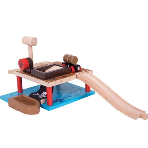 Vláčkodráha budovy - Přístavní nakládání sudů (Bigjigs)