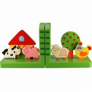 Knižní zarážky - Zvířátka na farmě, 2ks (Bigjigs)