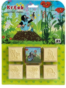 Razítka dřevěná - Krtek, 5+1 (Jiri Models)