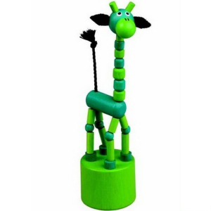 Mačkací figurka - Žirafa zelená (Detoa)