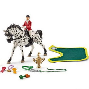 Schleich - Kůň s jezdcem, Jezdkyně s turnajovým setem