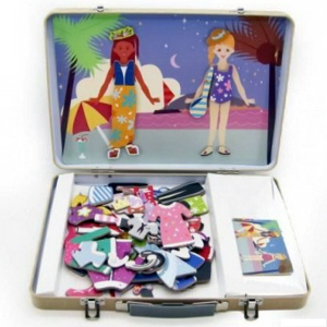 Puzzle magnetické - Kufřík, Dívky (Legler)