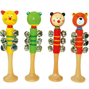 Hudba - Zvonkohra s 9 rolničkami, Zvířátka, 1ks (Bino)