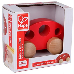 Auto - Dřevěný červený Minivan (Hape)